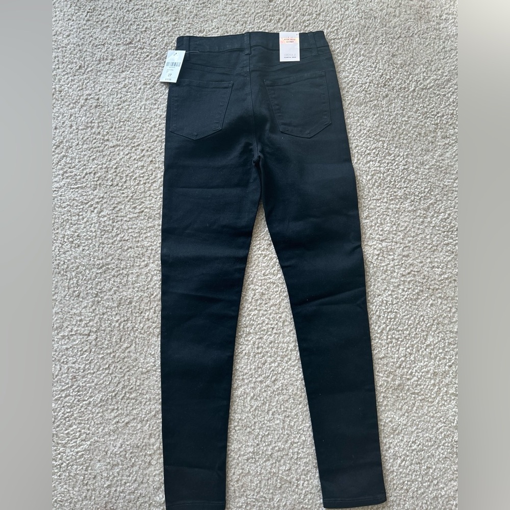 High rise skinny black jeans (some stretch) size 27